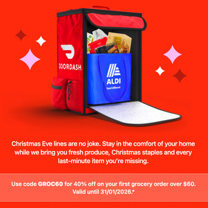 40% off on First Grocery Order (over $60+) @DoorDash