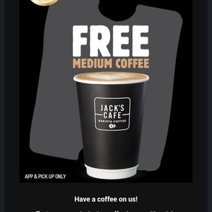 Free Medium Coffee @ Hungry Jack's App