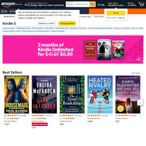 Amazon 3 Months Kindle Unlimited for $0.99, Usually $41.97
