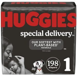 Huggies Newborn Nappies (Size 1) 198pk $36.23 + Delivery ($0 with Prime/ $59 Spend) @ Amazon AU
