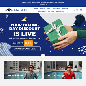18% off Nashies Sitewide + Shipping (Free with over $100 Spend) @ The Nashie