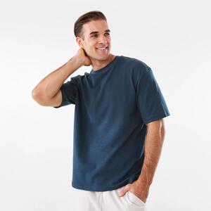 Oversized Textured T-Shirt for Men - Spell Navy Colour $6 (Was $12) + Delivery ($0 C&C/ in-Store/ OnePass/ $65 Order) @ Kmart
