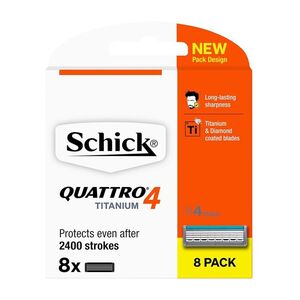 Schick Quattro 4 Titanium Razor Blade Refills 8 Pack $6.95 + $7.95 Delivery ($0 C&C/ In-Store/ $70 Order) @ Shaver Shop