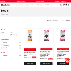 Powerflo Ultra Slim Magsafe Powerbank (22.5W PD +15W Wireless): 10000mAh $41, 5000mAh $34.95 + $4.99 Shipping @ MobileSkin