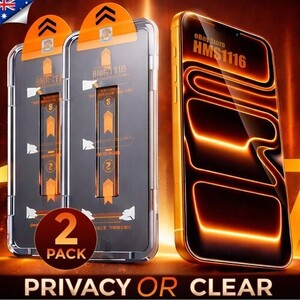 iPhone Screen Protectors with Built-in Applicator (2-Pack) $6.65 Delivered @ HMS1116 eBay