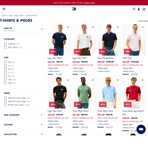 Tommy Hilfiger Logo Slim T-Shirt $14.49 (With TAF 30% & VIP 10% Off) + $7.95 Delivery ($0 Order > $100) @ Tommy Hilfiger