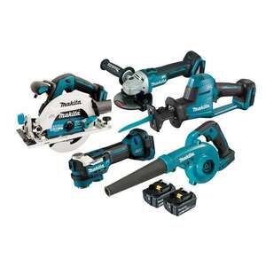 Makita 18V Brushless 5 Piece Combo Kit DLX5097T $899 in Limited Stores Only @ Bunnings