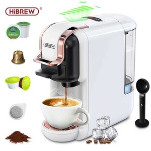HiBREW H2B 5-in-1 Coffee Machine for Espresso Capsules & Ground Coffee (Black & White) $115.59 ($112.87 eBay Plus) @ HiBrew eBay