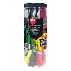 SCA Cable Ties - Assorted, 200 Piece $2 @ Supercheap Auto