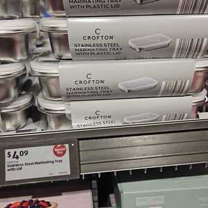 [VIC] Crofton Stainless Steel Marinating Tray with Lid $4.09 @ ALDI, Franklin Street CBD