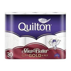 Quilton 4-Ply Gold Shea Butter Toilet Tissue: 30 Rolls $20 ($18 Sub & Save) + Delivery ($0 with Prime/ $59 Spend) @ Amazon AU
