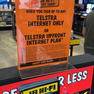Bonus $100 JB Hi-Fi or TGG Gift Card on Telstra Internet Only or Upfront Internet Plan @ JB Hi-Fi / The Good Guys (in-Store)