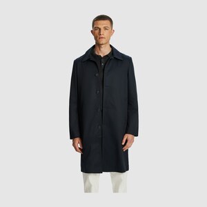 Navy Flash Cotton Blend Mac Jacket - $37.49 + $10 Delivery ($0 C&C/ $80 Order) @ yd.