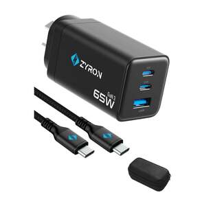 Zyron Powastone 65W GaN Charger w/ 2m 100w USB-C Cable & Case $30 Delivered @ Zyron Tech AU