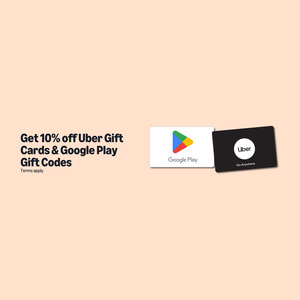 eGift Cards: 10% off Uber & Google Play, 15% Gift of Fun, 8% Harris Farm, No Purchase Fee on $100 & $150 Activ Visa @ Amazon AU