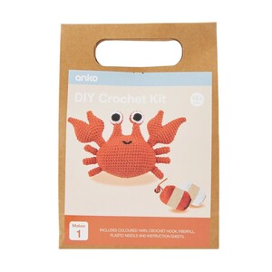 DIY Crochet Kit - Crab $4 + Delivery ($0 C&C/ in-Store/ OnePass/ $65 Order) @ Kmart