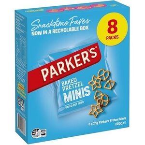 Parker's Baked Mini Pretzels 8pk 200g $3 ($2.70 Via Sub & Save) + Delivery ($0 with Prime/ $59 Spend) @ Amazon AU