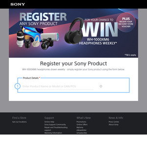 Register Any Sony Item, Get $50 Voucher ($50 Min Spend, Some Redemption Exclusions) @ Sony Australia