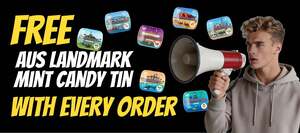Free Australian Landmark Mint Candy Tin with Every Order + Delivery ($0 NSW C&C) @ MayDay! Mall