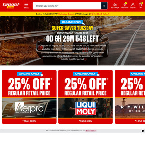 25% off all Toledo, ACDelco, RM Williams, LiquiMoly, Aerpro, Meyman Reece + Delivery ($0 C&C/ $130 Order) @ Supercheap Auto