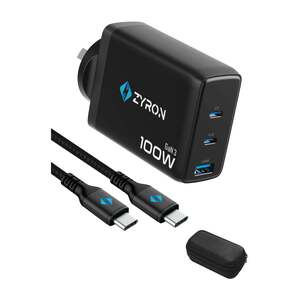 Zyron Powastone 100W GaN Charger w/ 2m 100w USB-C Cable & Case $40 Delivered @ Zyron Tech AU