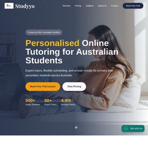 1-to-1 Online Tutoring from $25/hr (Usually $45+) – Maths, English & Science – First Lesson Free – StudyYo