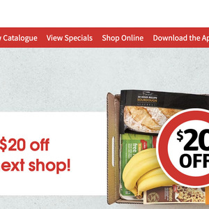 $20 off $50 / $100 Online Spend @ Coles
