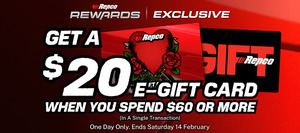 Bonus $20 eGift Card with Minimum $60 Spend in 1 Transaction for Repco Rewards Members @ Repco