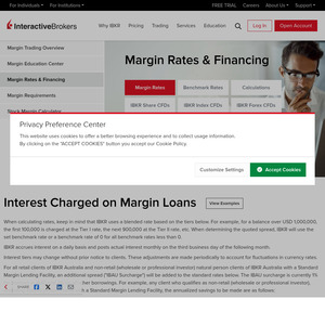 Margin Loan Rates ~6.25% p.a. (up to A$150,000) for Retail Investors (Was A$50,000) @ Interactive Brokers