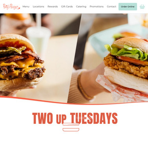 Buy Any Burger & Get a 2nd Burger of Equal or Lesser Value for $2 (Tuesdays Only) @ Betty's Burgers (Dine-in Only)