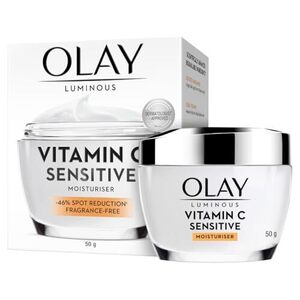 Olay Luminous Vitamin C Sensitive Moisturiser 50g - $17 ($15.30 Via Sub & Save) + Delivery ($0 with Prime/$59 Spend) @ Amazon AU