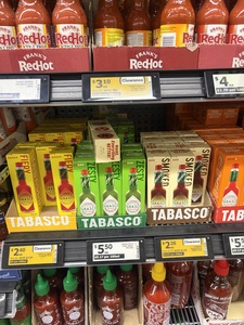 Tabasco 60ml Chipotle $2.20 & Habanero $2.40 @ Woolworths