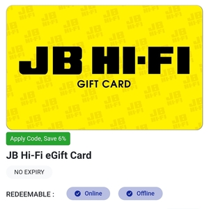 6% off JB Hi-Fi eGift Cards ($30 Max Discount Per Order, 5 Uses Per Account) @ Samsung Wallet