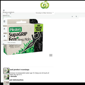 Piksters 50% off (e.g. SupaGRIP Eco Floss Picks 100-Pack $4) @ Woolworths