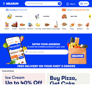 20% off New Customer First Order with $50 Minimum Spend (Excl. Delivery & Tobacco, $20 Discount Cap) @ MILKRUN