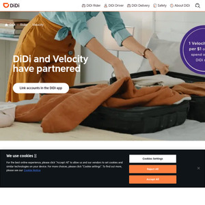 Link Your Velocity Frequent Flyer and DiDi Accounts for 1,500 Bonus Velocity Points @ Didi App