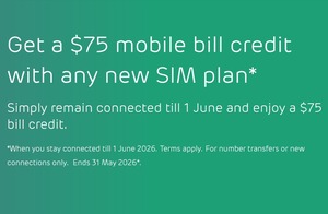 Join a New Mobile SIM Plan and Stay until 1 June 2026 for $75 Bill Credit @ Southern Phone