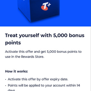 Activate for 5,000 Bonus Telstra Plus Points @ Telstra App