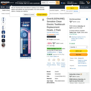 Oral B 2 Pack Brush Heads $9.99 (38% off) at Amazon