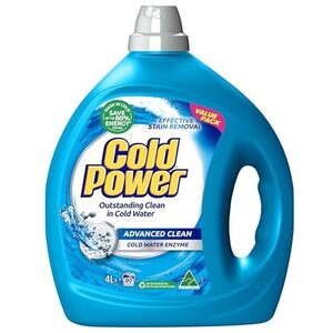 Cold Power Advanced Clean Liquid Laundry Detergent 4L $17.50 ($15.75 with S&S) + Delivery ($0 with Prime/ $59 Spend) @ Amazon AU