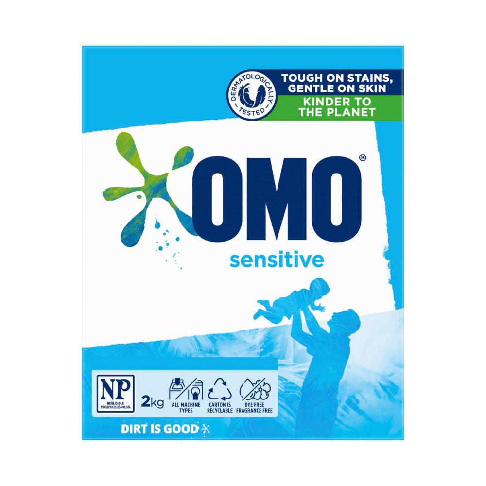OMO Laundry Powder Sensitive Front & Top | 2kg