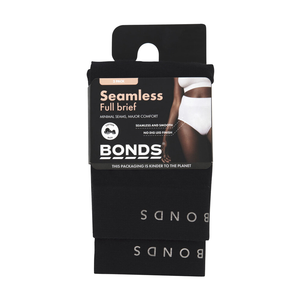 Bonds Womens Seamless Full Brief Size 12 | 2 pack