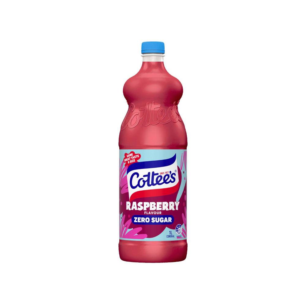 Cottee's Cordial Raspberry Zero Sugar | 1L