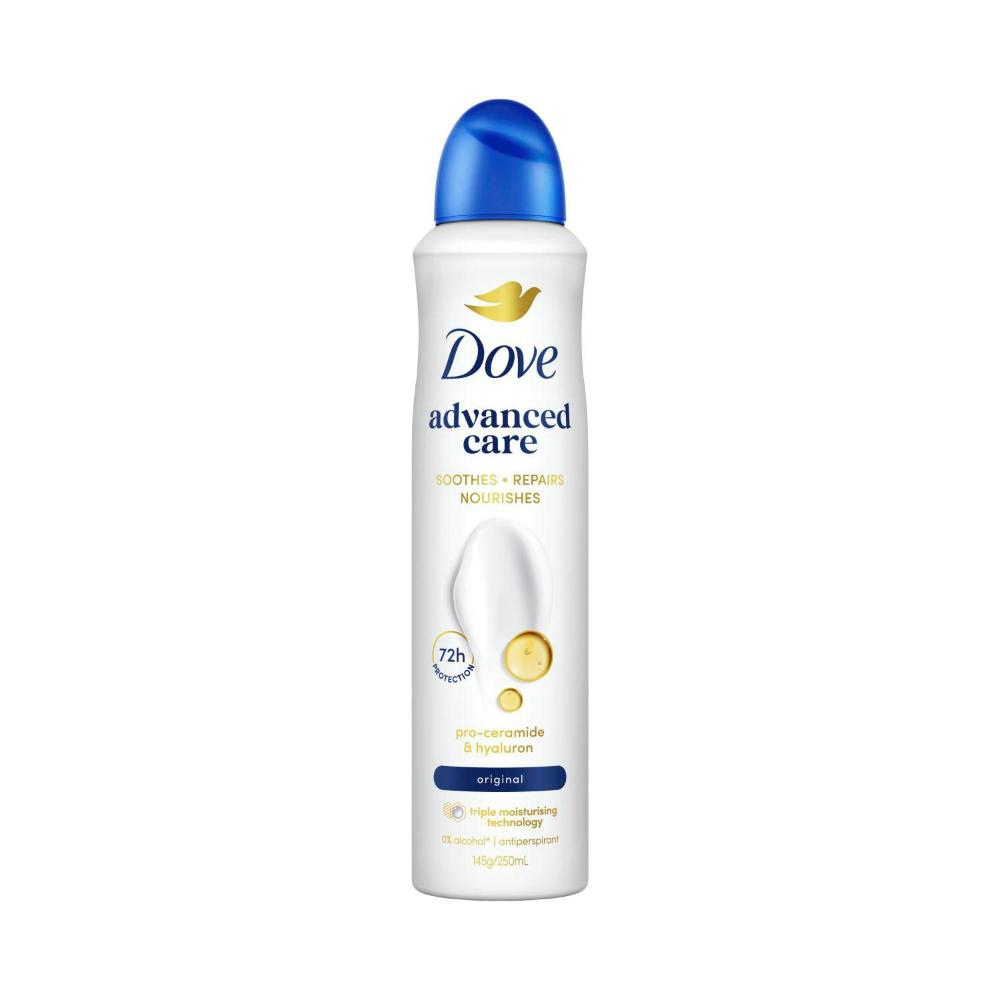 Dove Women Deodorant Advanced 72hr Aerosol Original | 250mL