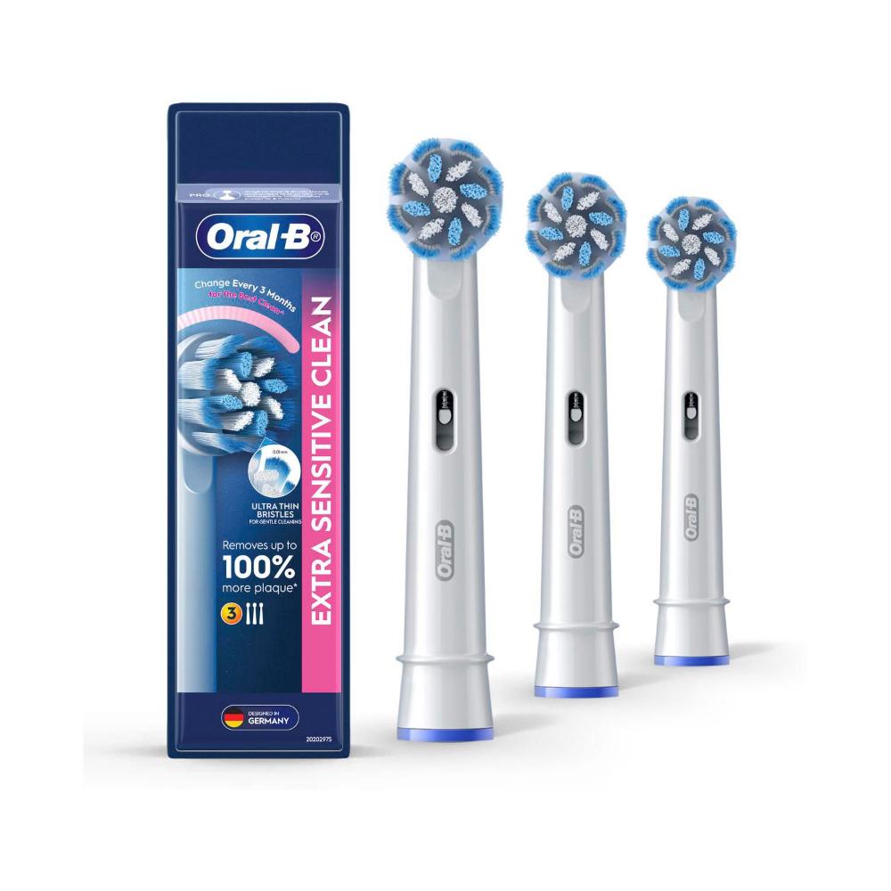 Oral B Extra Sensitive Clean Electric Toothbrush Replacement Heads | 3 Pack