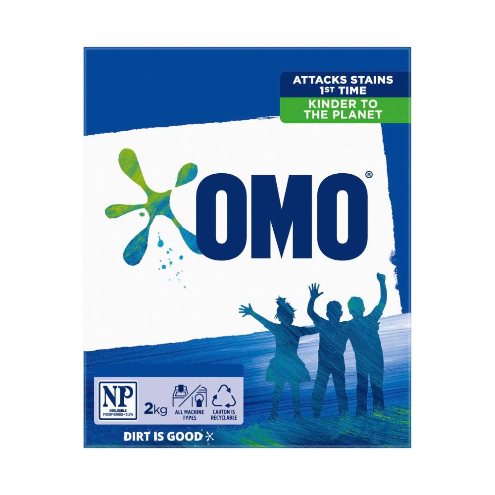 OMO Laundry Powder Active Clean Front & Top | 2kg
