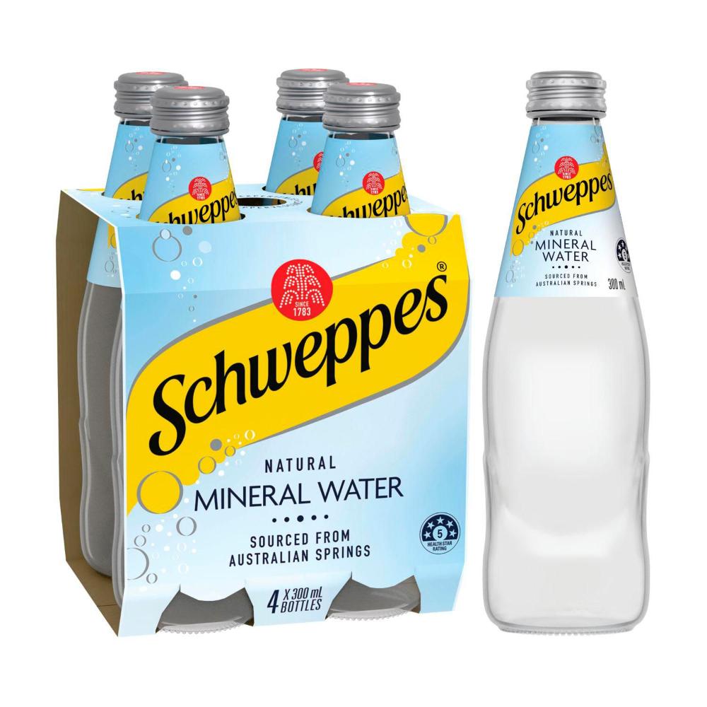 Schweppes Natural Mineral Water 300ml | 4 Pack