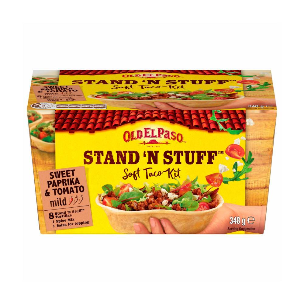 Old El Paso Stand 'n Stuff Soft Taco Kit Mexican Style | 348g