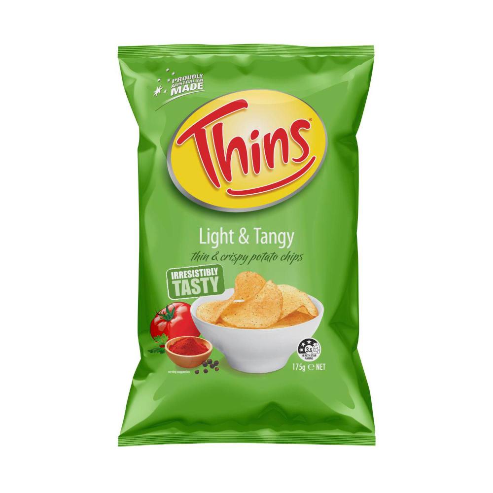 Thins Light & Tangy Potato Chips | 175g