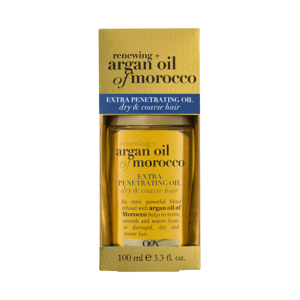 Ogx Renewing + Hydrating & Shine Argan Oil Of Morocco Extra Penetrating Oil For Damaged & Heat Styled Hair | 100mL